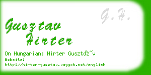 gusztav hirter business card
